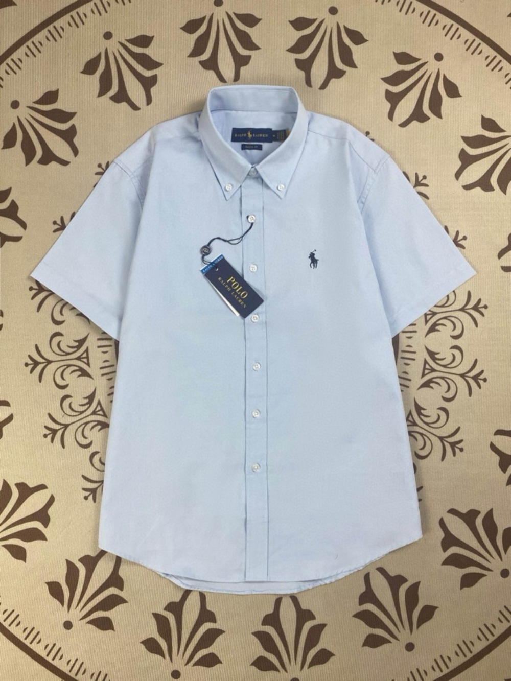 Polo by Ralph Lauren Light Blue Short-Sleeve Oxford Shirt